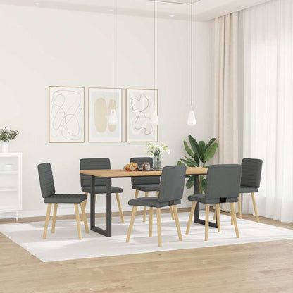 Sedie da Pranzo 6 pz Grigio Scuro in Tessuto | homemem39