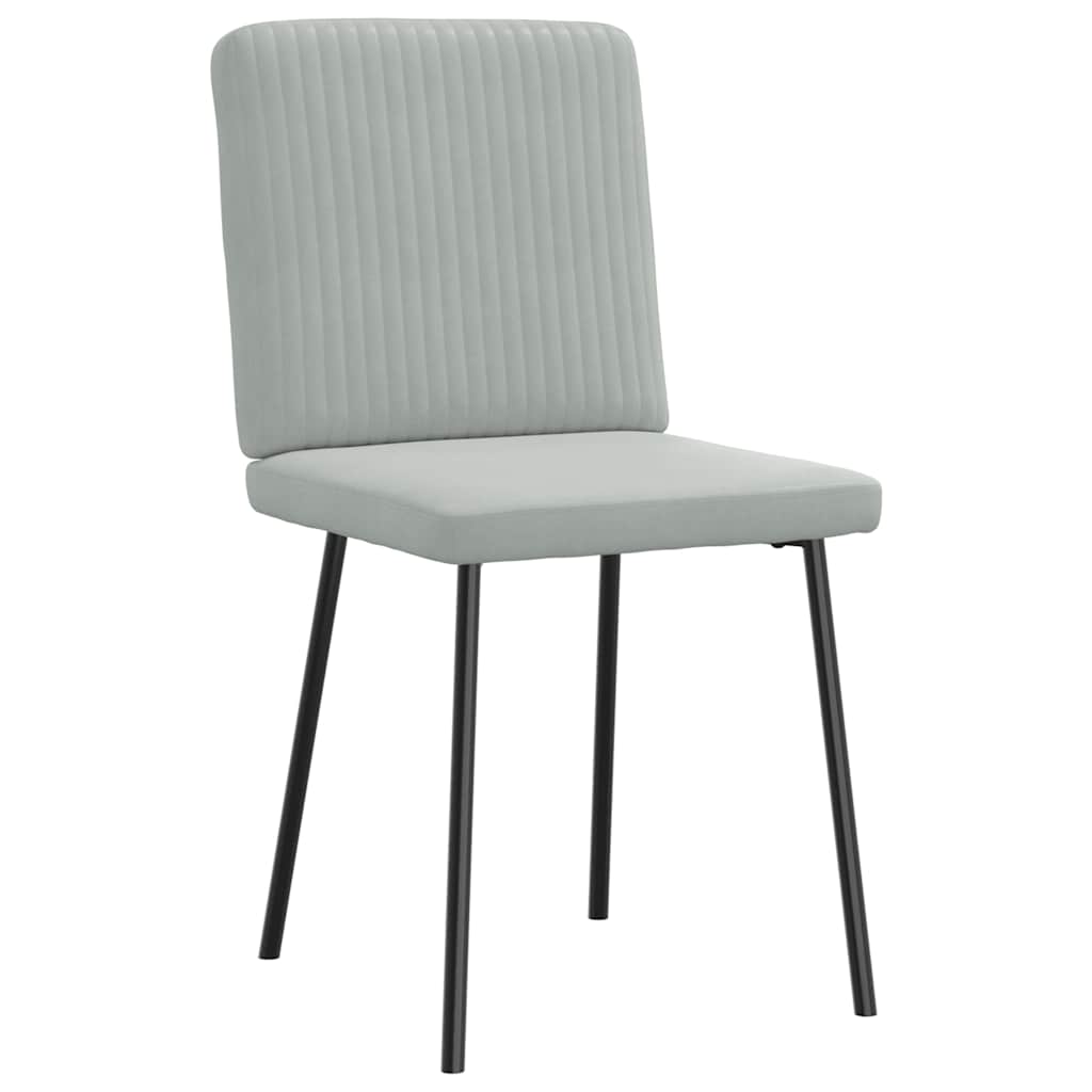 Sedie da Pranzo 6 pz Grigio Chiaro in Velluto | homemem39