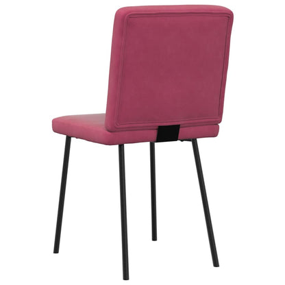 Sedie da Pranzo 6 pz Rosso Vino in Velluto | homemem39