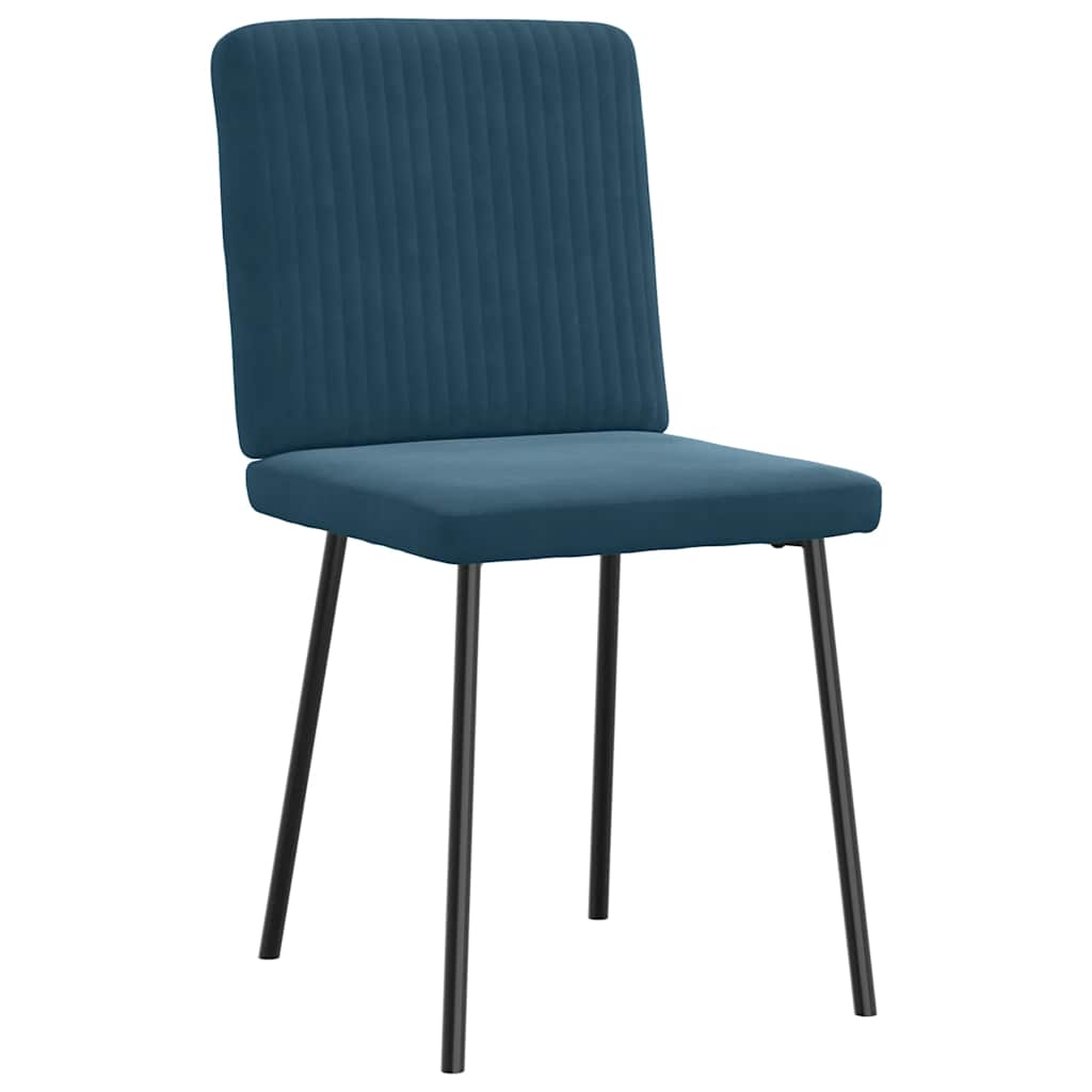 Sedie da Pranzo 6 pz Blu in Velluto | homemem39