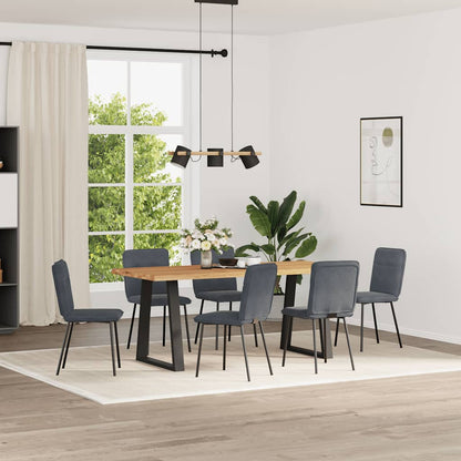 Sedie da Pranzo 6 pz Grigio Scuro in Velluto | homemem39