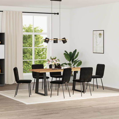 Sedie da Pranzo 6 pz Nere in Velluto | homemem39