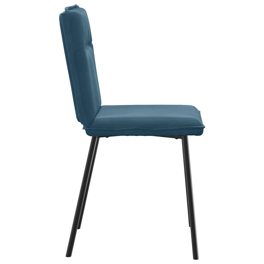 Sedie da Pranzo 6 pz Blu in Velluto | homemem39