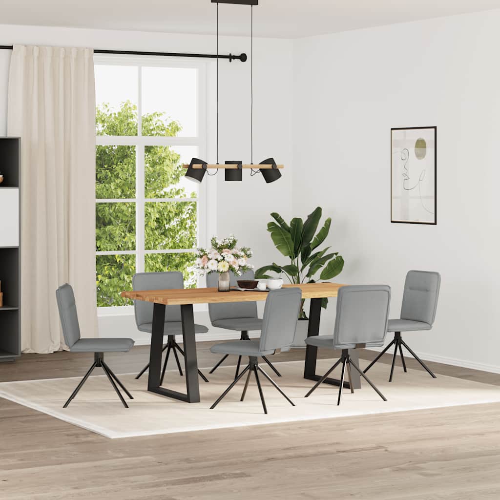Sedie da Pranzo 6 pz Grigio Chiaro in Tessuto | homemem39