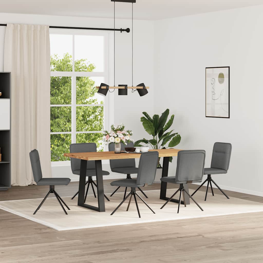 Sedie da Pranzo 6 pz Grigio Scuro in Tessuto | homemem39