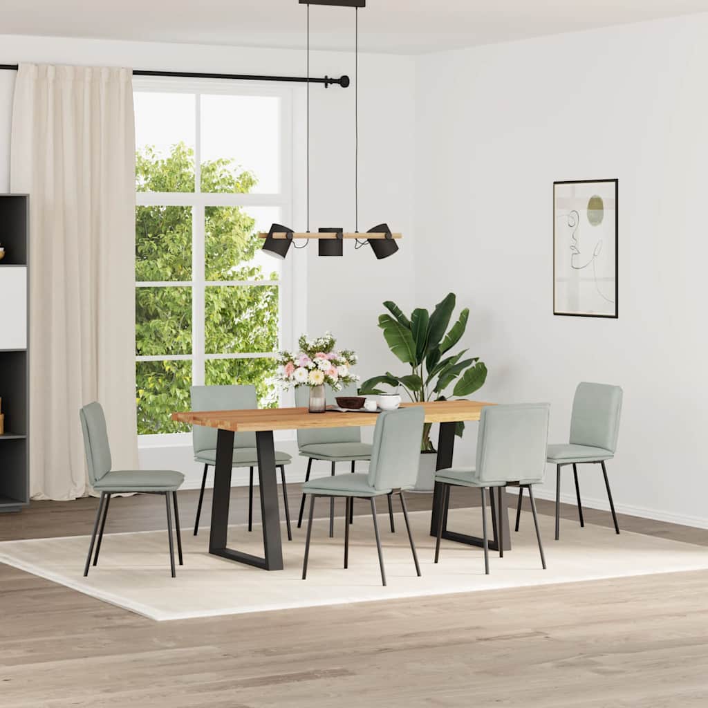 Sedie da Pranzo 6 pz Grigio Chiaro in Velluto | homemem39
