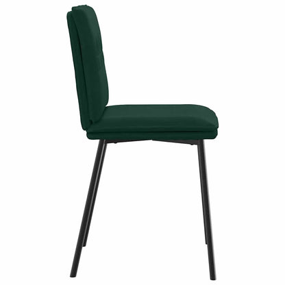 Sedie da Pranzo 6 pz Verde Scuro in Velluto | homemem39