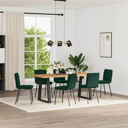 Sedie da Pranzo 6 pz Verde Scuro in Velluto | homemem39
