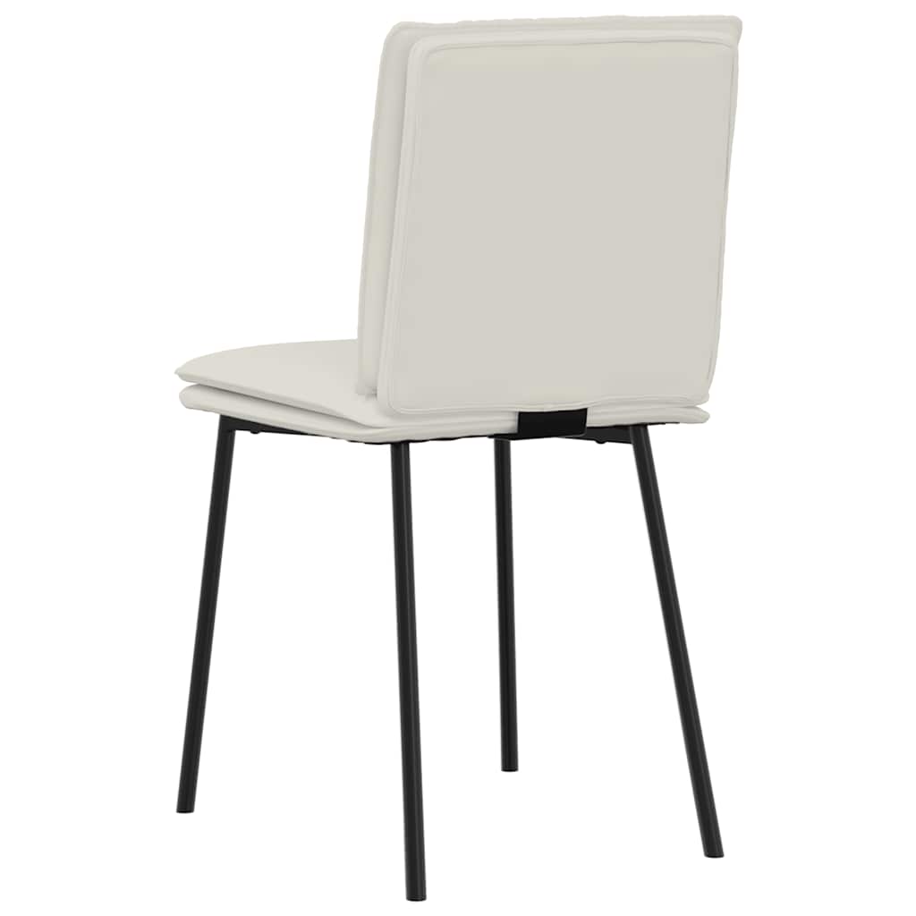 Sedie da Pranzo 6 pz Crema in Velluto | homemem39