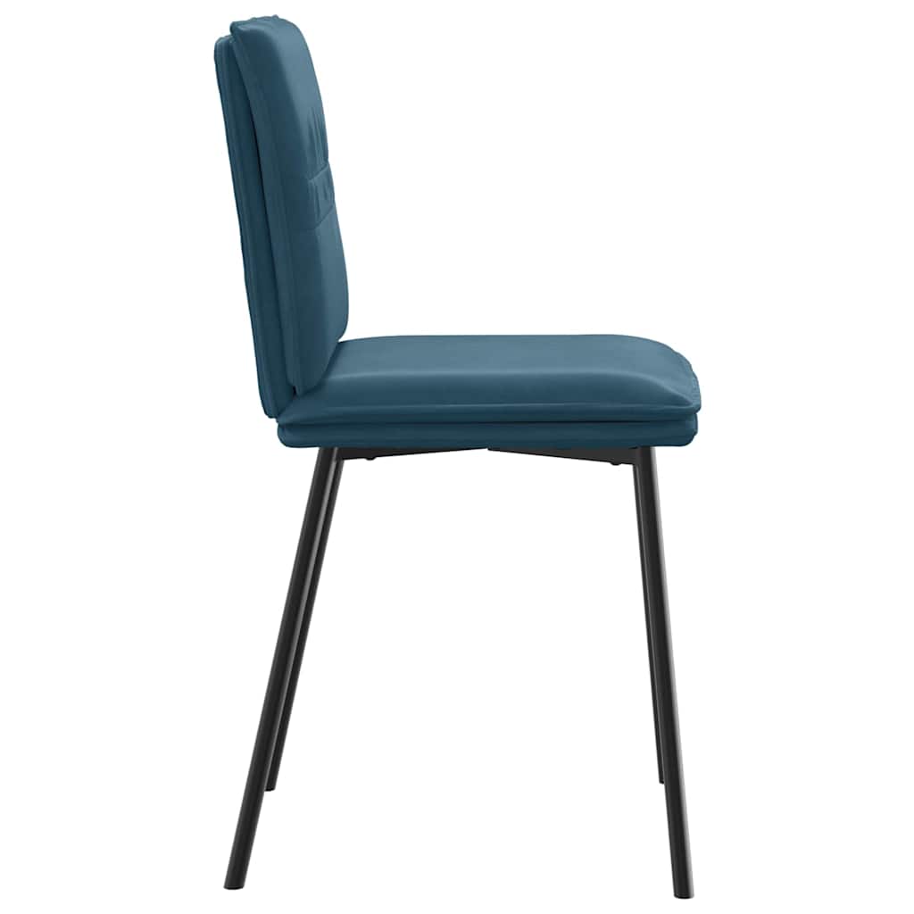 Sedie da Pranzo 6 pz Blu in Velluto | homemem39