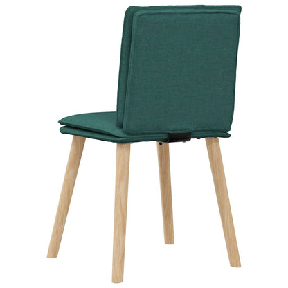 Sedie da Pranzo 6 pz Verde Scuro in Tessuto | homemem39