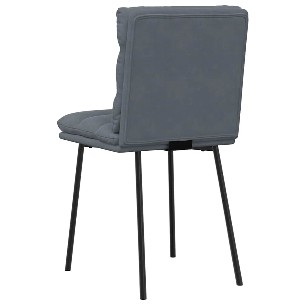 Sedie da Pranzo 6 pz Grigio Scuro in Velluto | homemem39