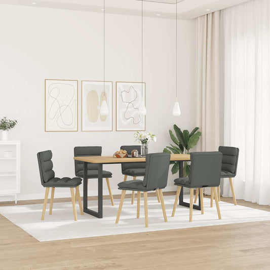 Sedie da Pranzo 6 pz Grigio Scuro in Tessuto | homemem39