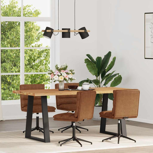 Sedie da Pranzo 4 pz Marroni in Similpelle