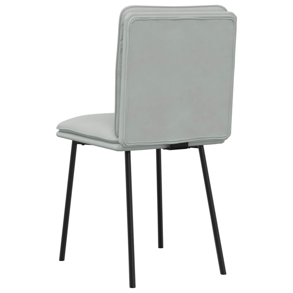 Sedie da Pranzo 6 pz Grigio Chiaro in Velluto | homemem39