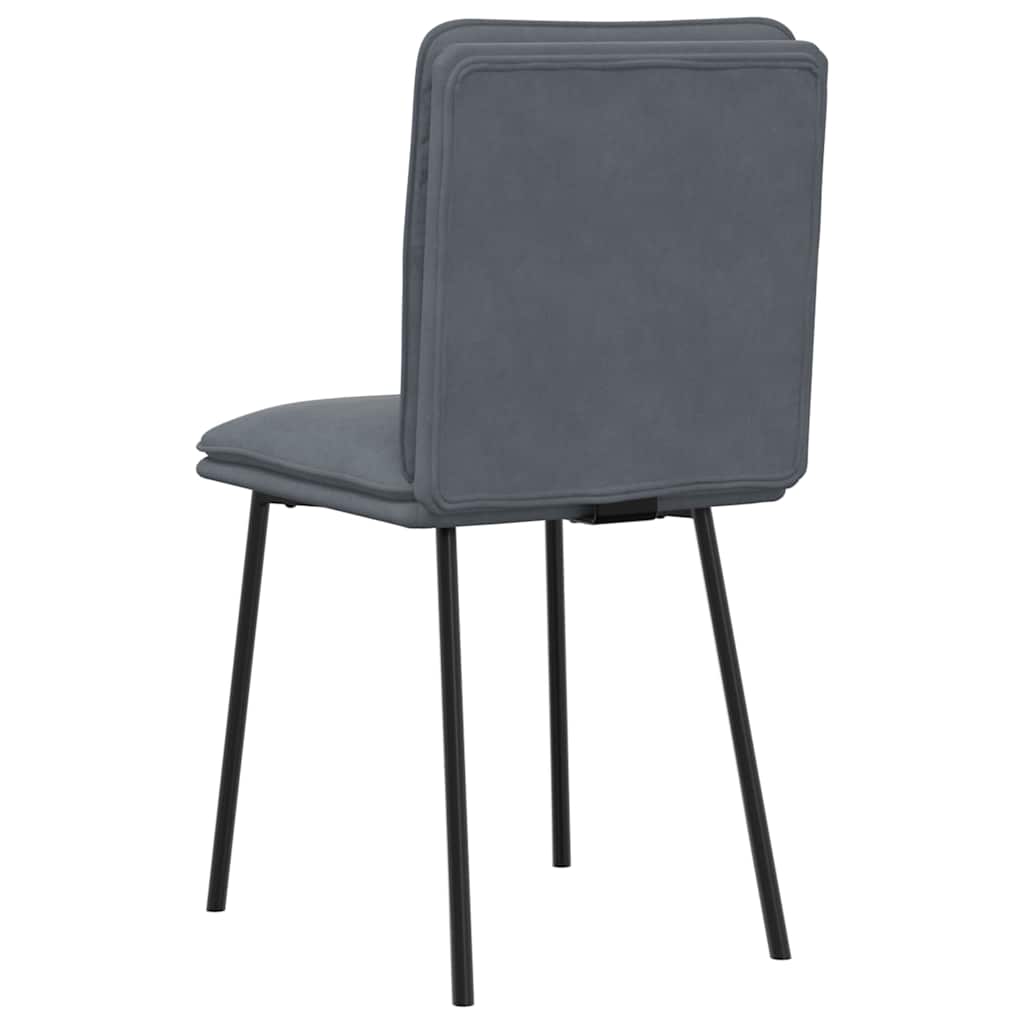 Sedie da Pranzo 6 pz Grigio Scuro in Velluto | homemem39