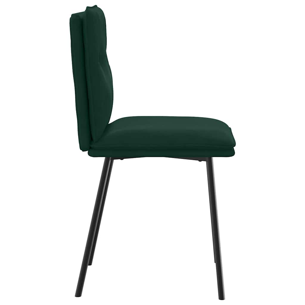 Sedie da Pranzo 6 pz Verde Scuro in Velluto | homemem39