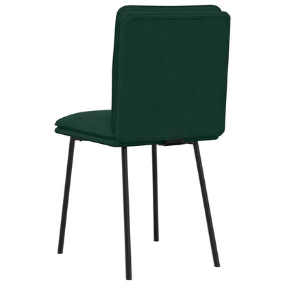 Sedie da Pranzo 6 pz Verde Scuro in Velluto | homemem39