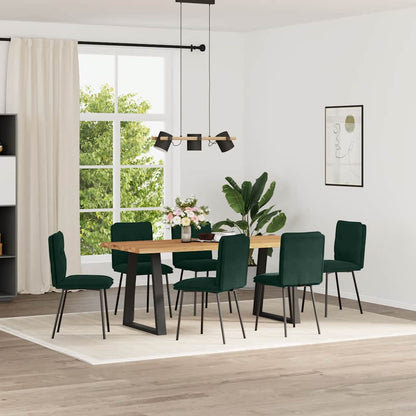 Sedie da Pranzo 6 pz Verde Scuro in Velluto | homemem39