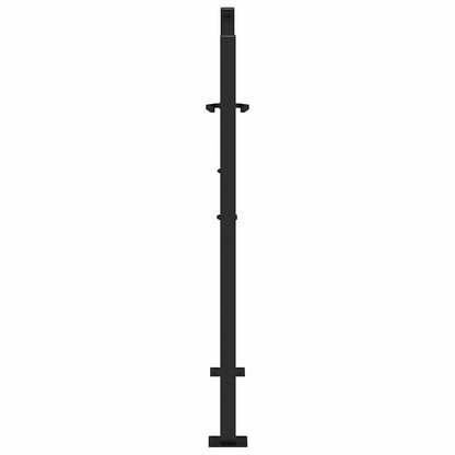 Cancello da giardino nero 100x100 cm in acciaio design leggero | homemem39