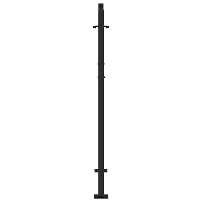Cancello da giardino nero 100x125 cm in acciaio design leggero | homemem39