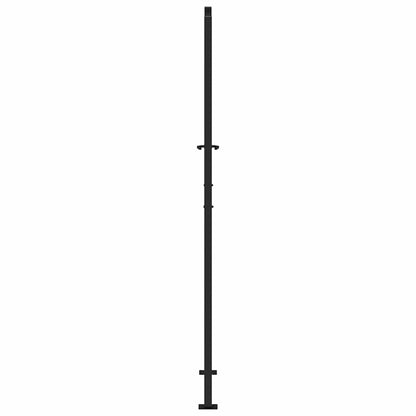 Cancello da giardino nero 100x200 cm in acciaio design leggero | homemem39