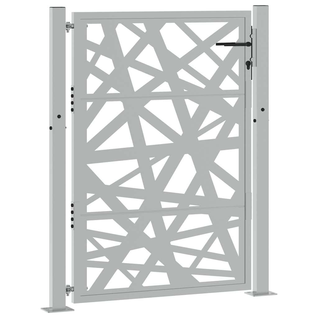 Cancello da giardino 100x125 cm in acciaio corten design leggero | homemem39