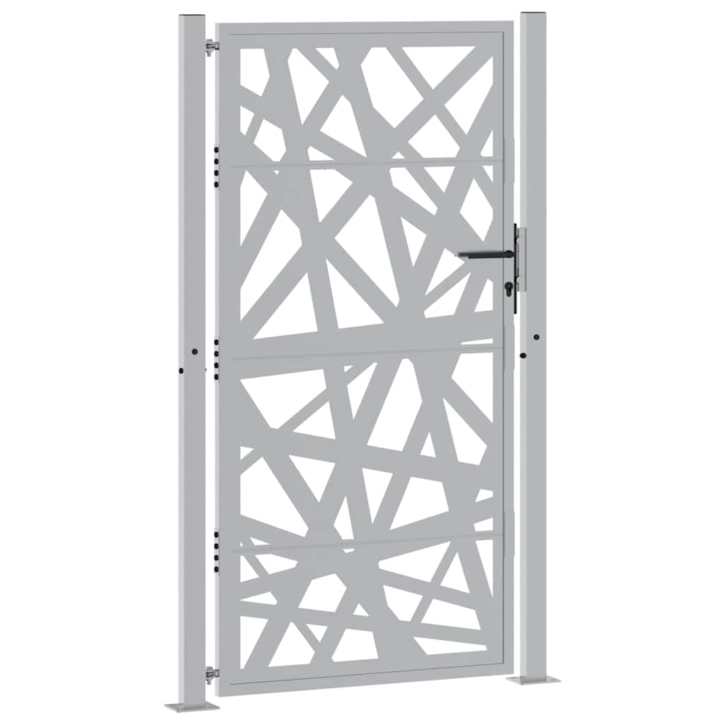 Cancello da giardino 100x175 cm in acciaio corten design leggero | homemem39