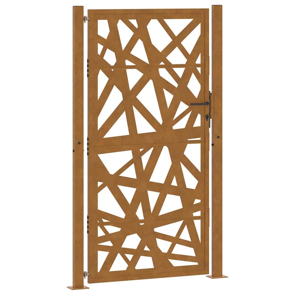 Cancello da giardino 100x200 cm in acciaio corten design leggero | homemem39