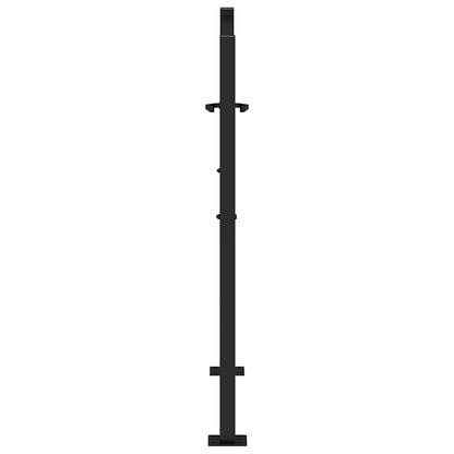 Cancello da giardino nero 100x100 cm in acciaio con design a foglia | homemem39