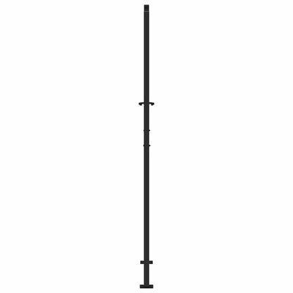 Cancello da giardino nero 100x200 cm in acciaio con design a foglia | homemem39
