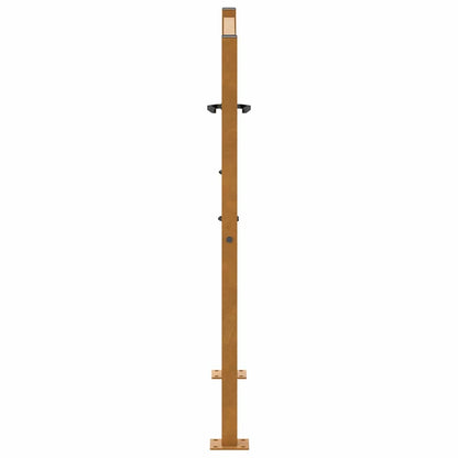 Cancello da giardino 100x100 cm in acciaio corten con design a foglia | homemem39