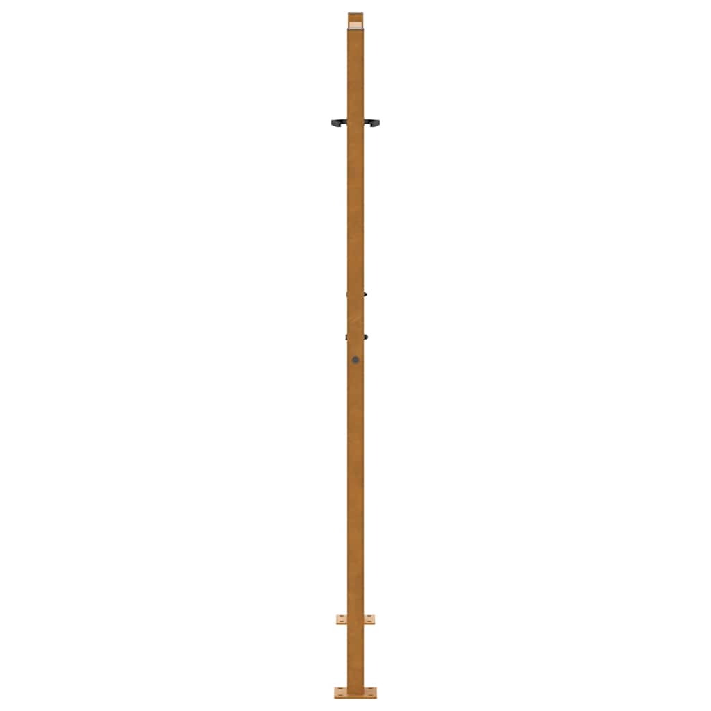 Cancello da giardino 100x125 cm in acciaio corten con design a foglia | homemem39