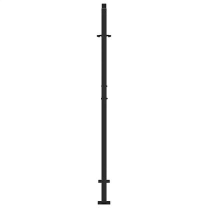 Cancello da giardino nero 100x150 cm in acciaio design ondulato
