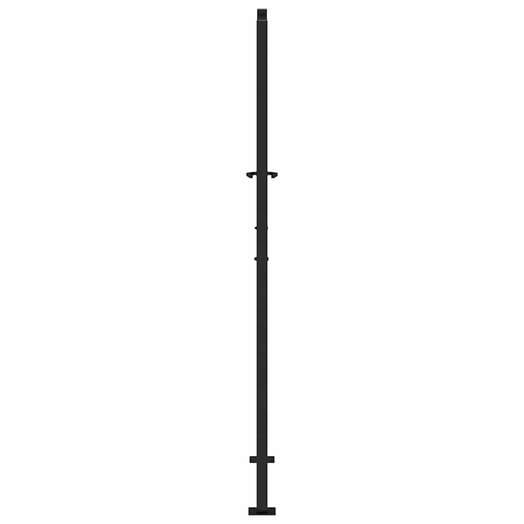 Cancello da giardino nero 100x175 cm in acciaio design ondulato | homemem39