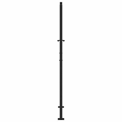 Cancello da giardino nero 100x175 cm in acciaio design ondulato | homemem39