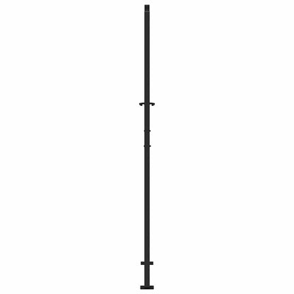 Cancello da giardino nero 100x200 cm in acciaio design ondulato | homemem39