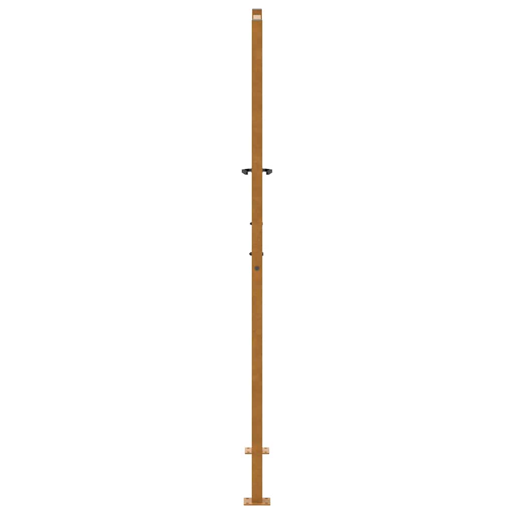 Cancello da giardino 100x175 cm in acciaio corten design ondulato | homemem39