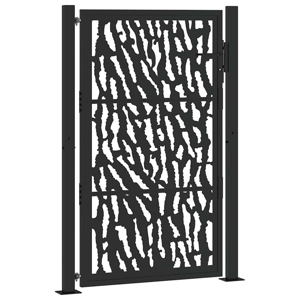 Cancello da giardino nero 100x150 cm in acciaio con design a traliccio | homemem39
