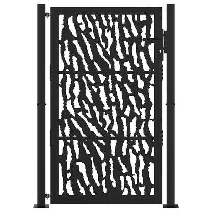 Cancello da giardino nero 100x150 cm in acciaio con design a traliccio | homemem39