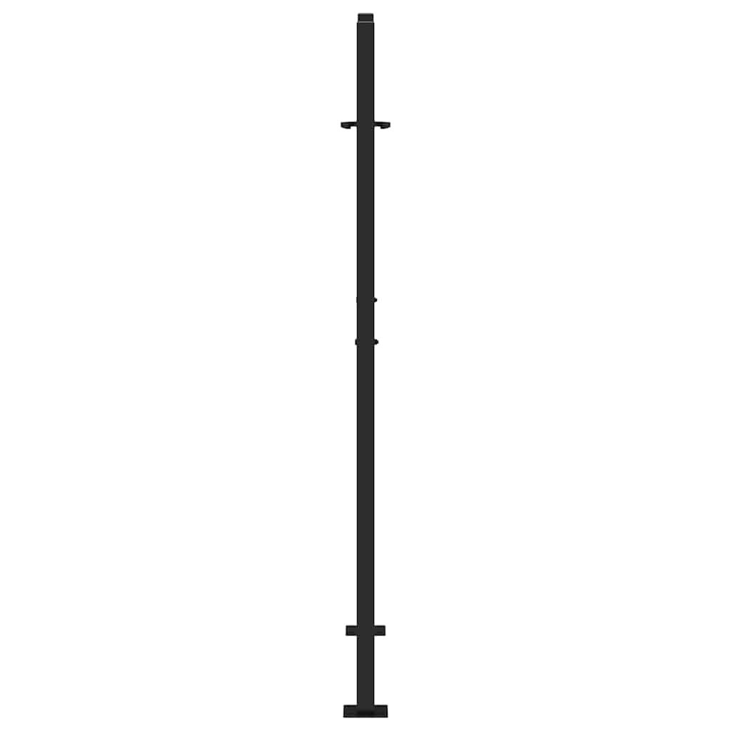 Cancello da giardino nero 100x150 cm in acciaio con design a traliccio | homemem39