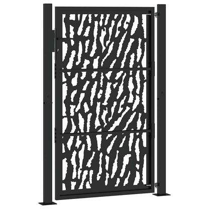 Cancello da giardino nero 100x150 cm in acciaio con design a traliccio | homemem39
