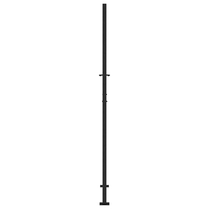 Cancello da giardino nero 100x200 cm in acciaio con design a traliccio | homemem39