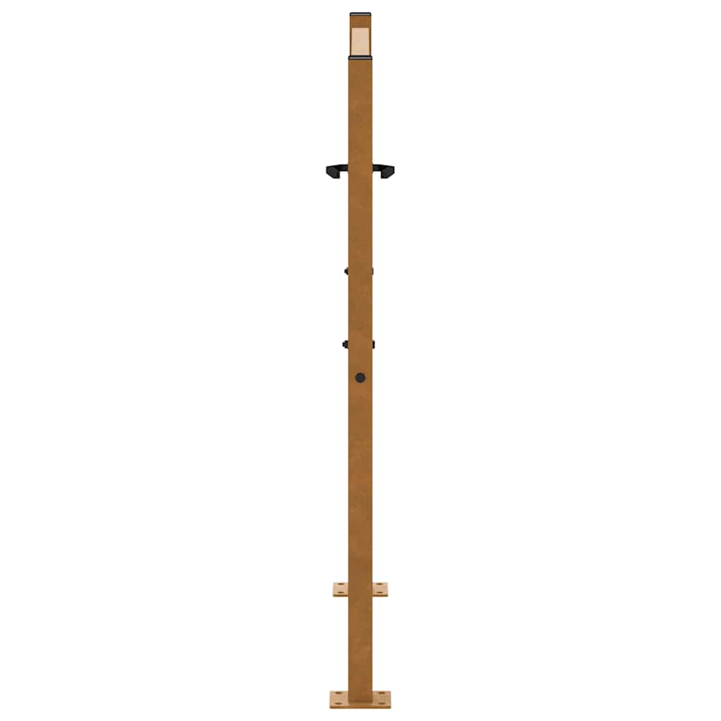 Cancello da giardino 100x100 cm in acciaio corten con design a traccia | homemem39