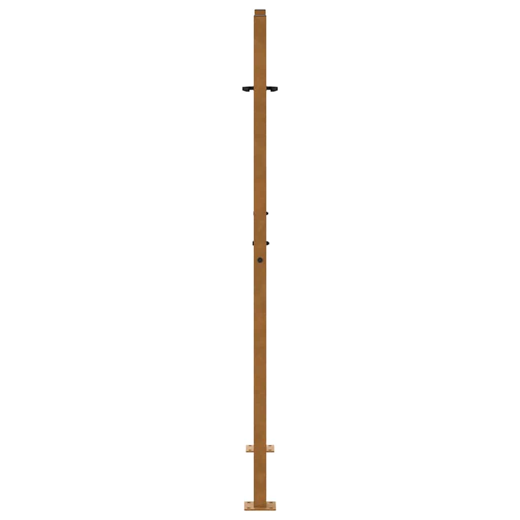Cancello da giardino 100x150 cm in acciaio corten con design a traccia | homemem39
