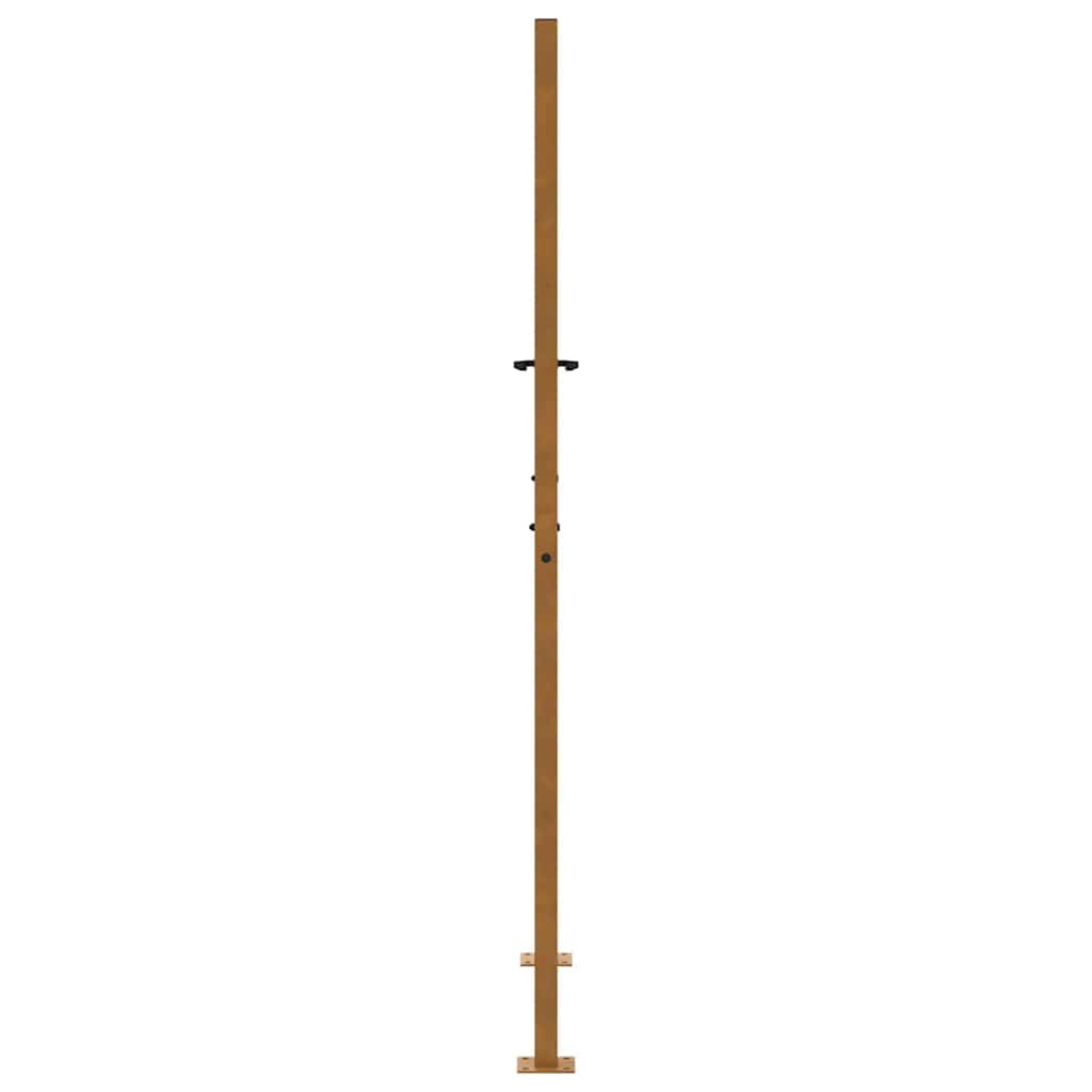 Cancello da giardino 100x175 cm in acciaio corten con design a traccia | homemem39