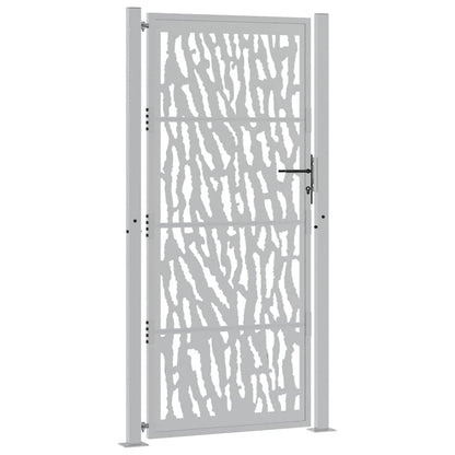 Cancello da giardino 100x200 cm in acciaio corten con design a traccia | homemem39