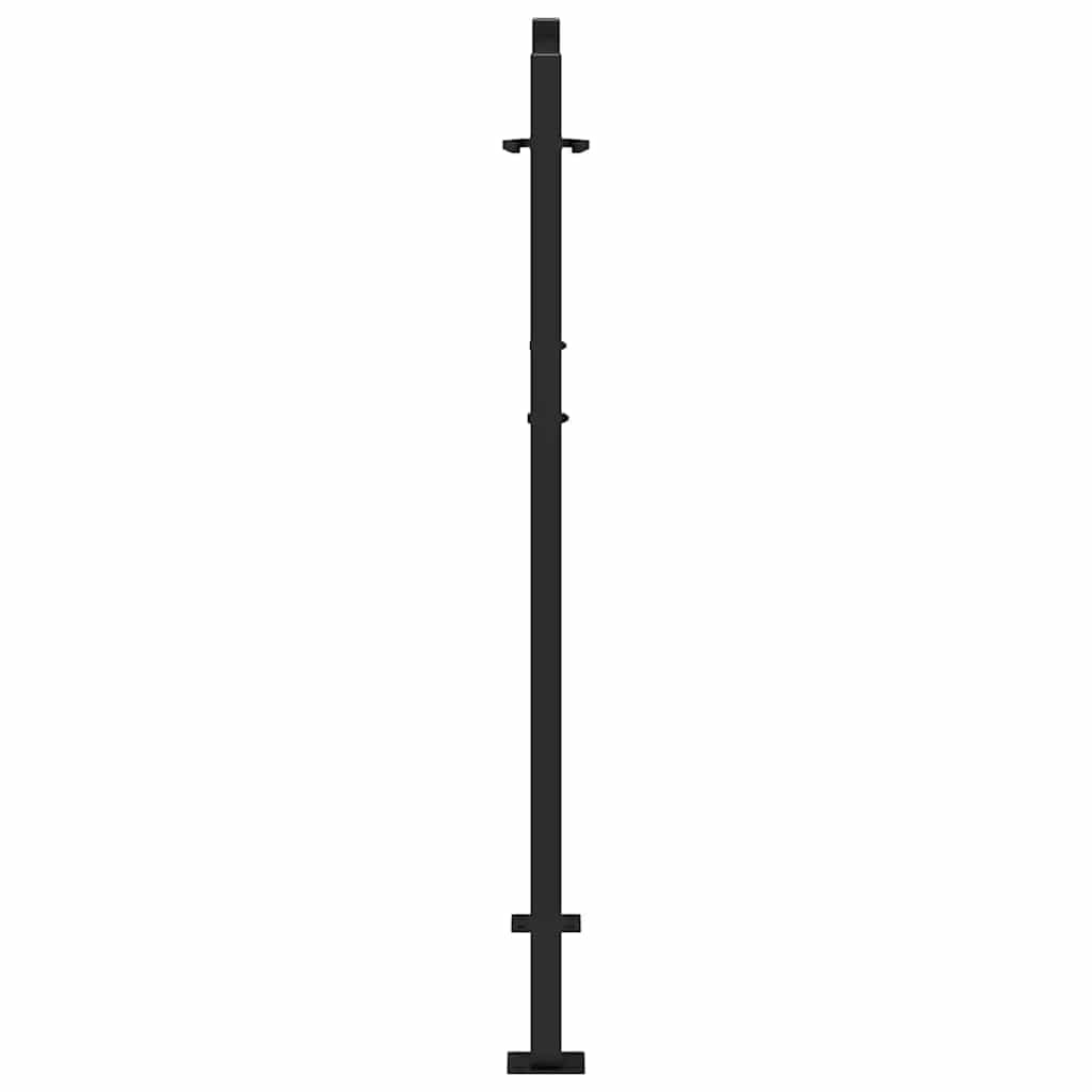 Cancello da giardino nero 100x125 cm in acciaio con design a fiamma | homemem39