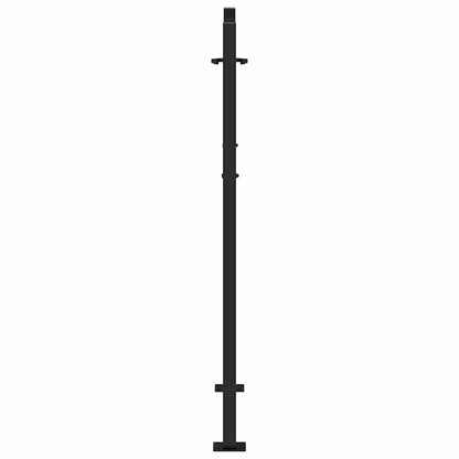 Cancello da giardino nero 100x125 cm in acciaio con design a fiamma | homemem39