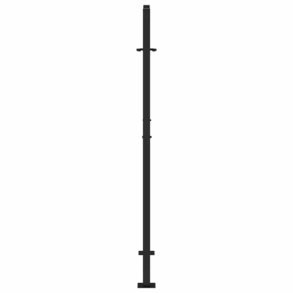 Cancello da giardino nero 100x150 cm in acciaio con design a fiamma | homemem39